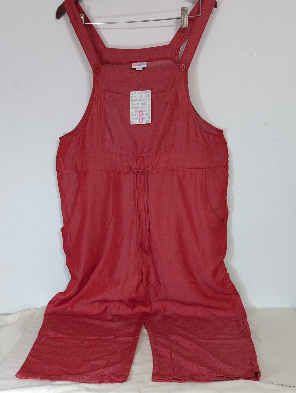 Lularoe Juliet Jumpsuit Chambray Collection Brick Red Small NWT